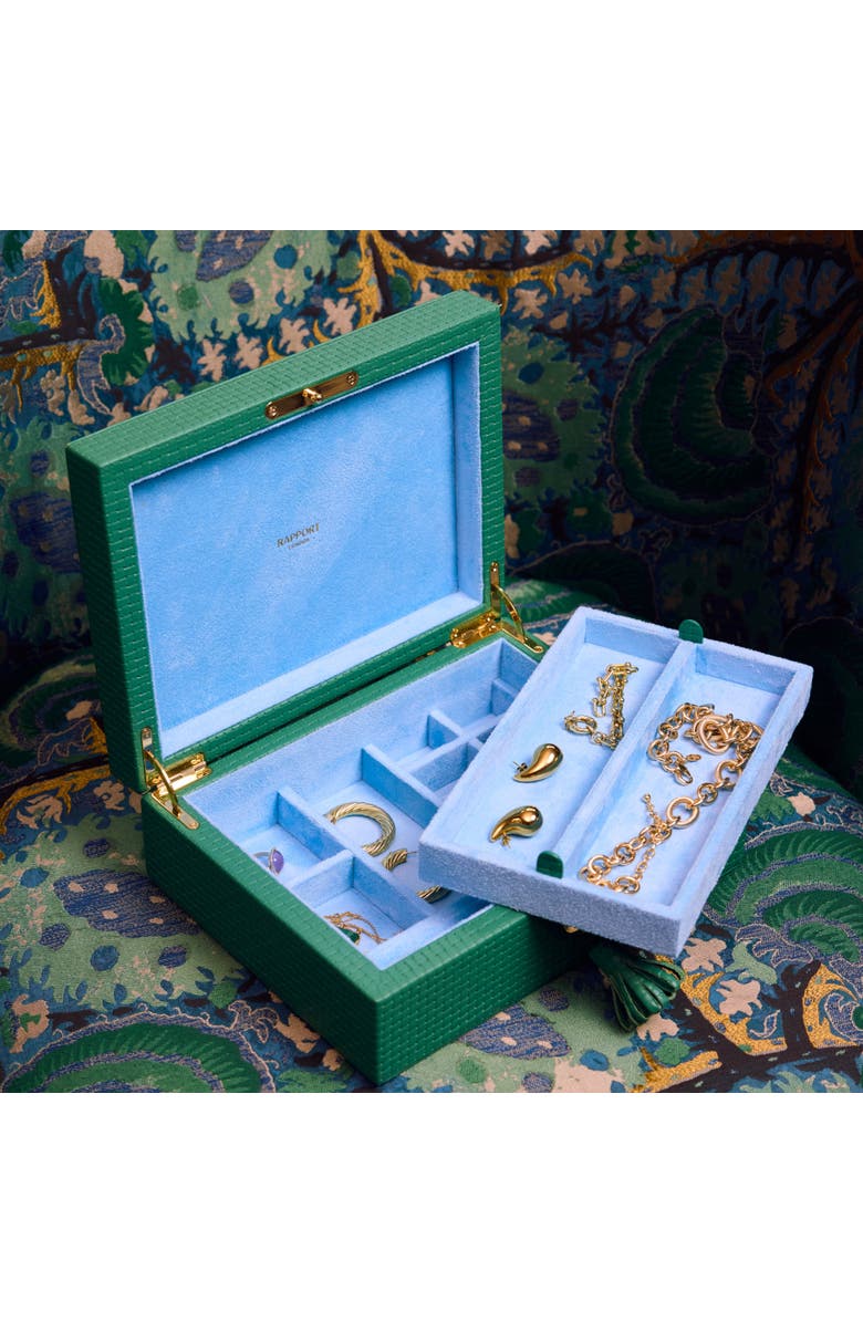 Rapport London Charlotte Jewelry Box, Alternate, color, Green