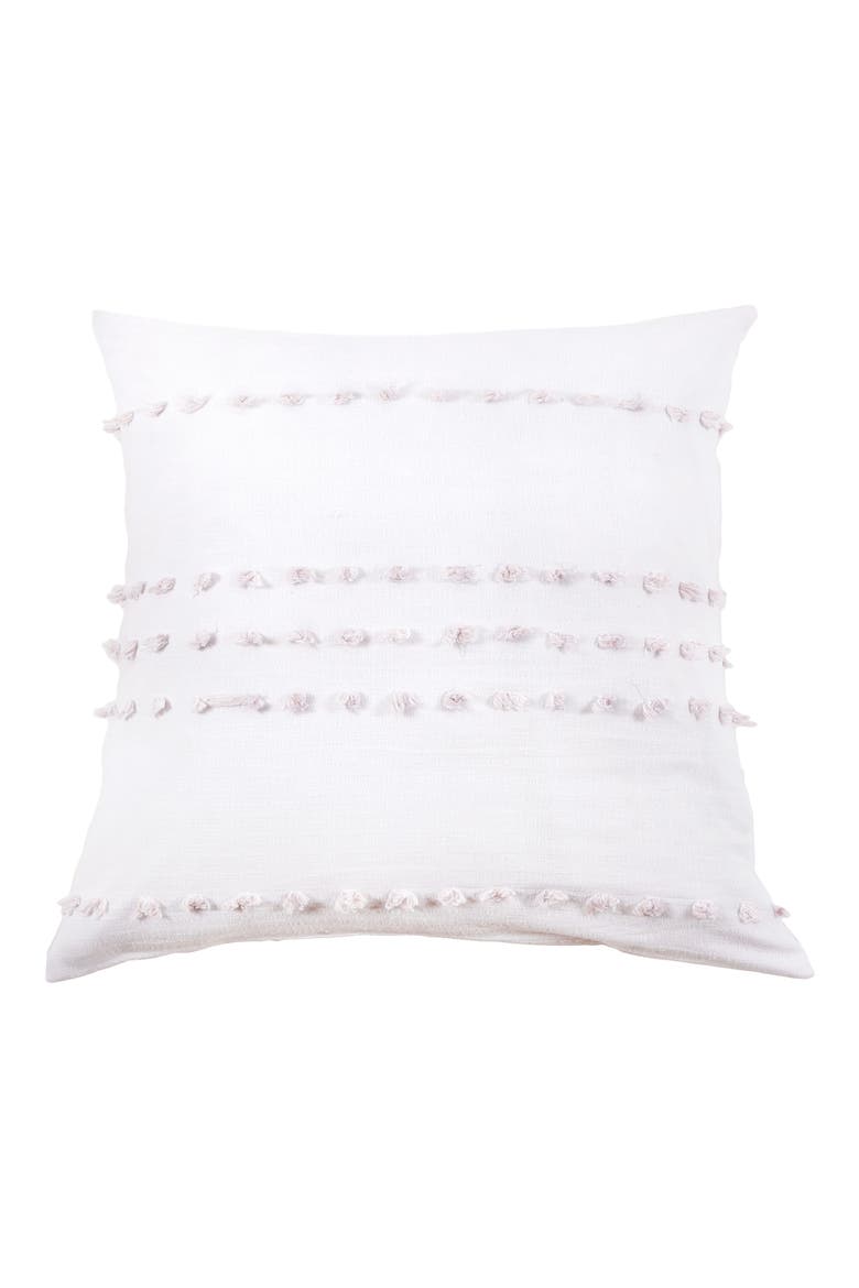 Poppy Euro Accent Pillow, Main, color, WHITE/ BLUSH