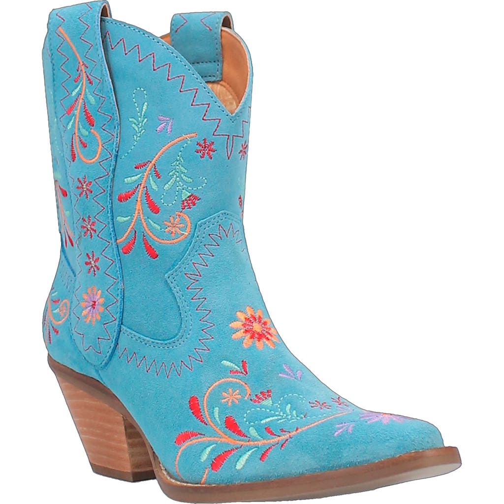 Dingo Sugar Bug Embroidered Western Boot In Blue