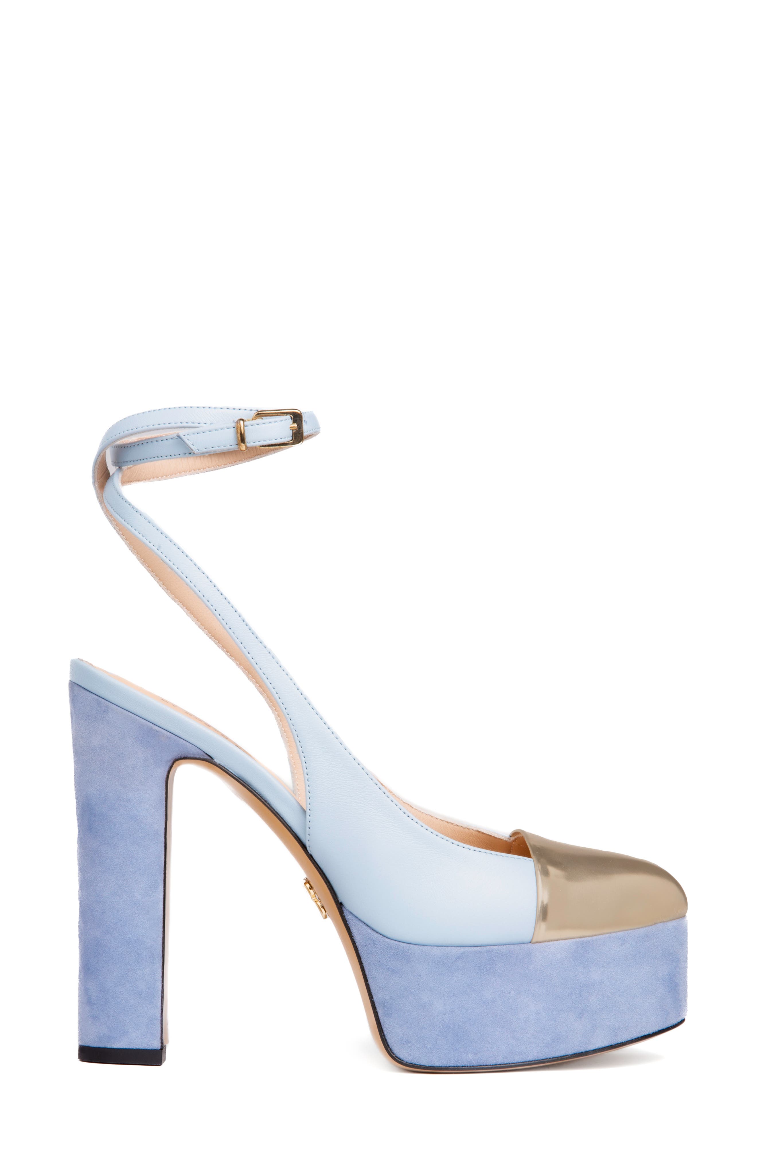 Odessa Ankle Strap Cap Toe Platform Pump, Alternate, color, SKY BLUE