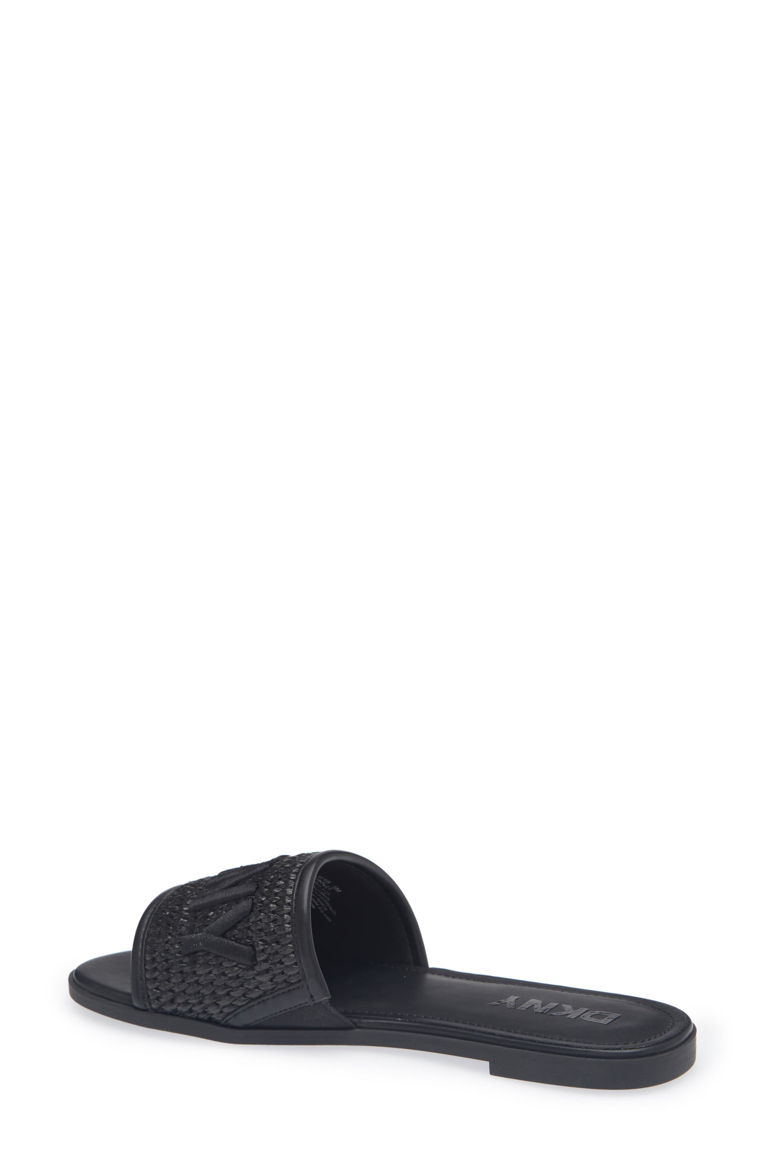 DKNY Winslet Slide Sandal - Wide Width, Alternate, color, Black