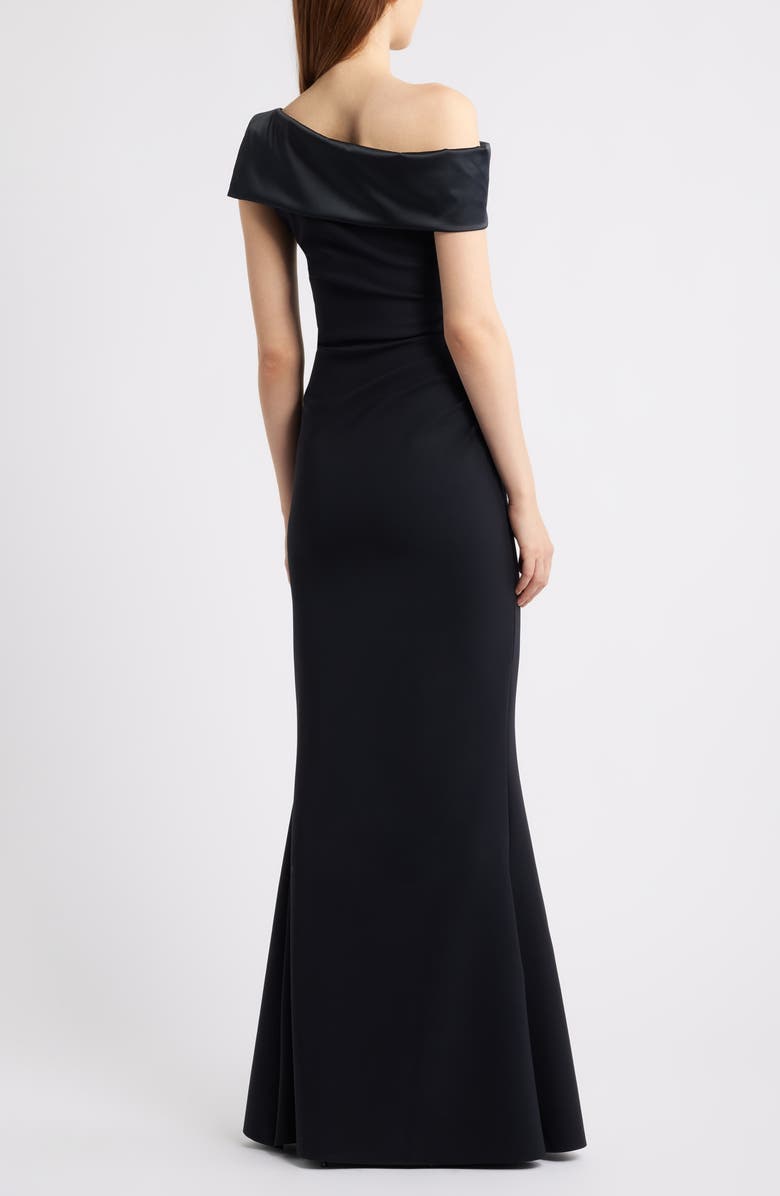 Chiara Boni La Petite Robe Koppany Ruched Off the Shoulder Mermaid Gown, Alternate, color, Black