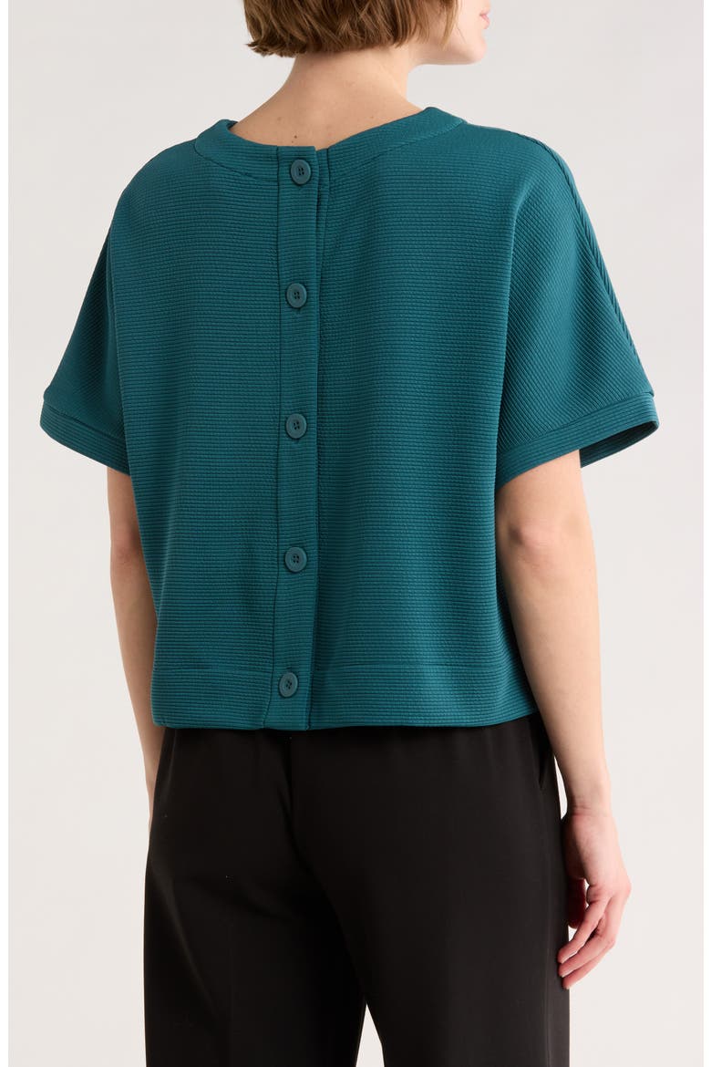 Ottoman Rib Button Back Top, Alternate, color, OCEAN TIDE