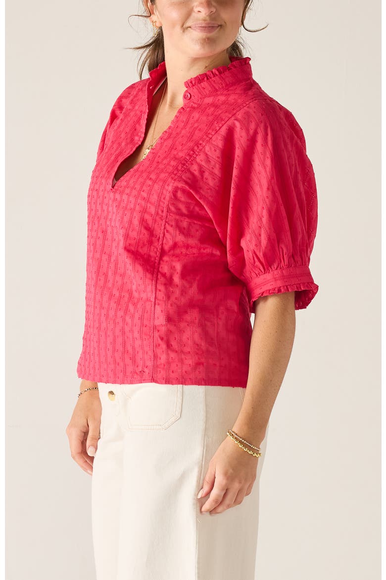 Sweet Clementine V-Neck Top, Alternate, color, Grenadine