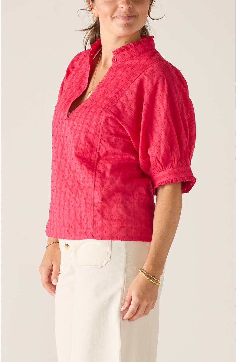 Voyageur by MERSEA Sweet Clementine V-Neck Top, Alternate, color, Grenadine