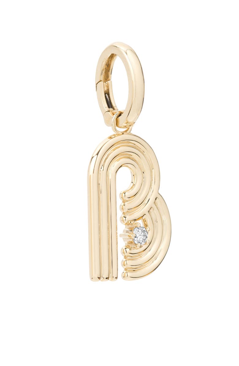 Groovy Initial Diamond Pendant Charm