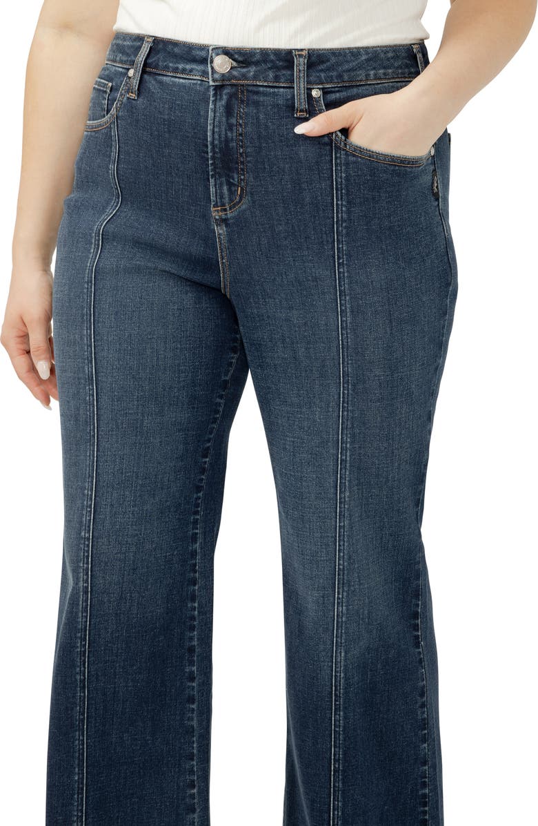 Silver Jeans Co. Avery Curvy Seamed High Waist Wide Leg Trouser Jeans, Alternate, color, Soul