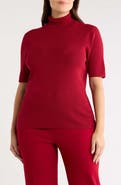 Anne Klein Short Sleeve Turtleneck Sweater