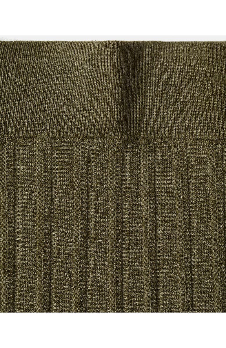 MANGO Valenti Pleated Maxi Sweater Skirt, Alternate, color, Khaki Green