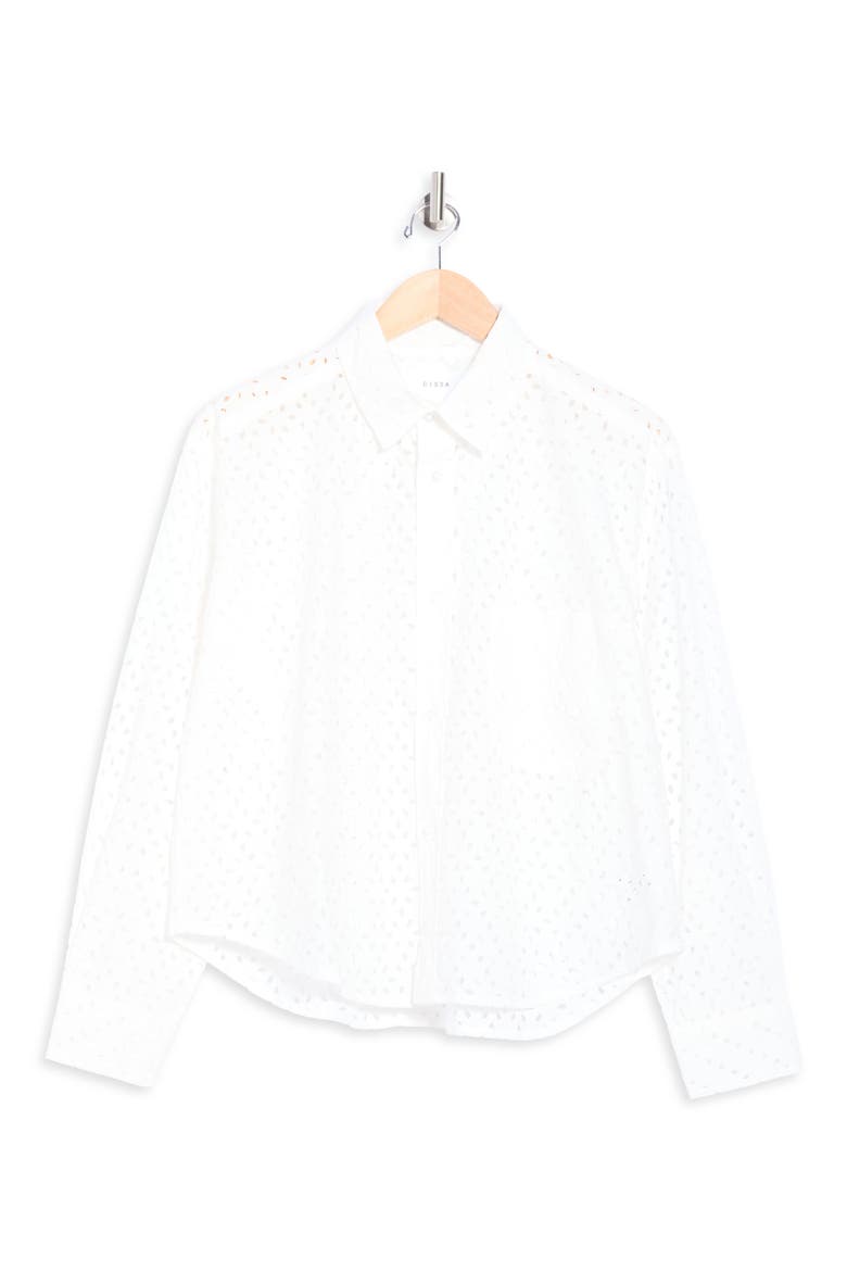 The Daily Eyelet Cotton Shirt, Alternate, color, AU NATUREL EYELET