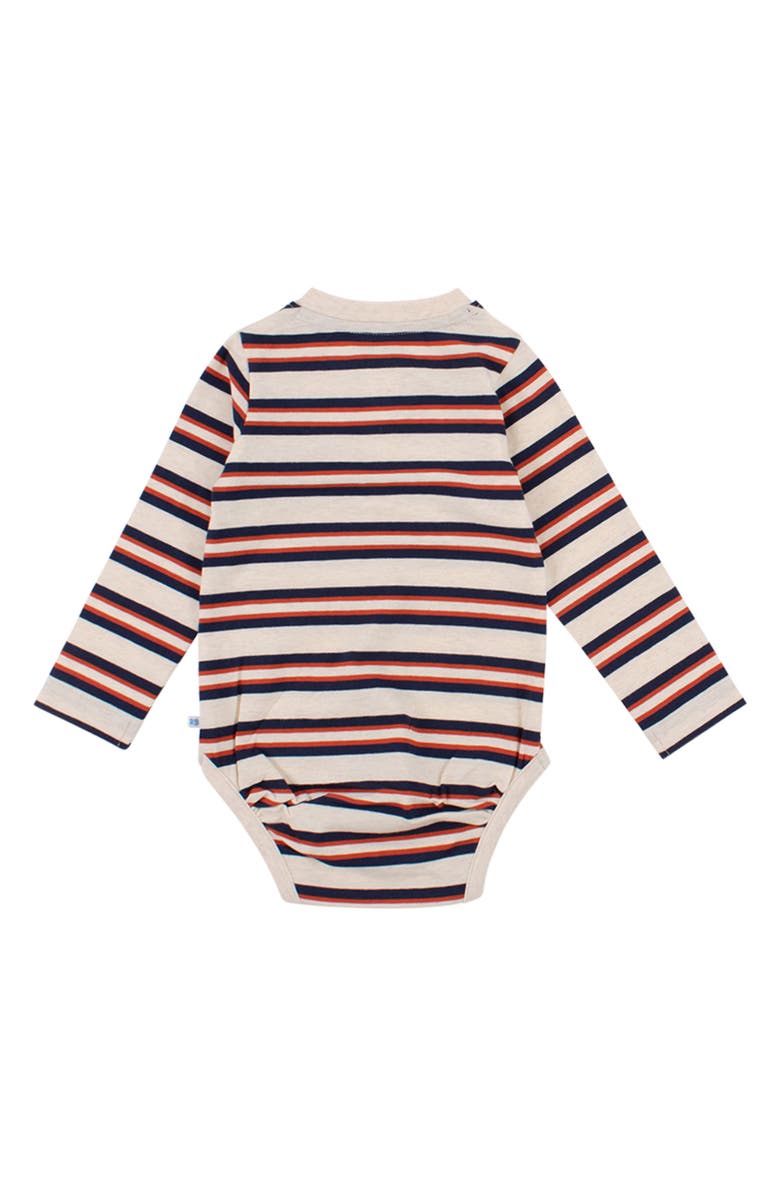 RuggedButts Long Sleeve Henley Bodysuit, Alternate, color, Brown