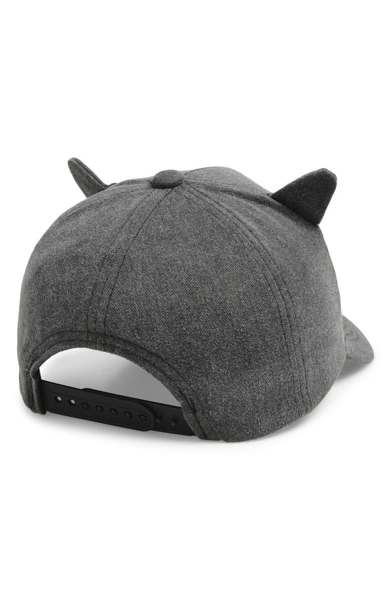 Capelli New York Kids' Washed Denim Kitty Baseball Cap, Alternate, color, Black Combo