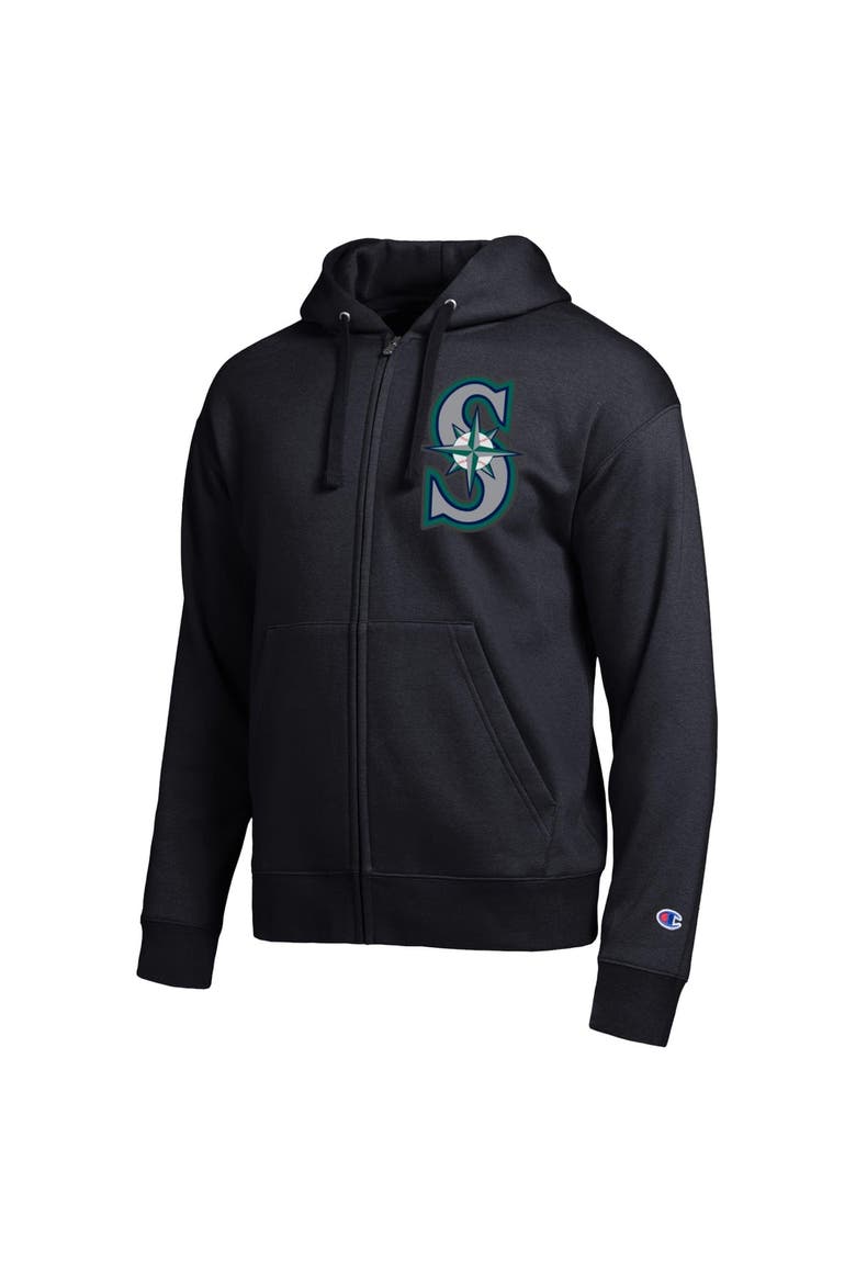 Men's Champion  Black Seattle Mariners All-Star Full-Zip Hoodie, Alternate, color, Black