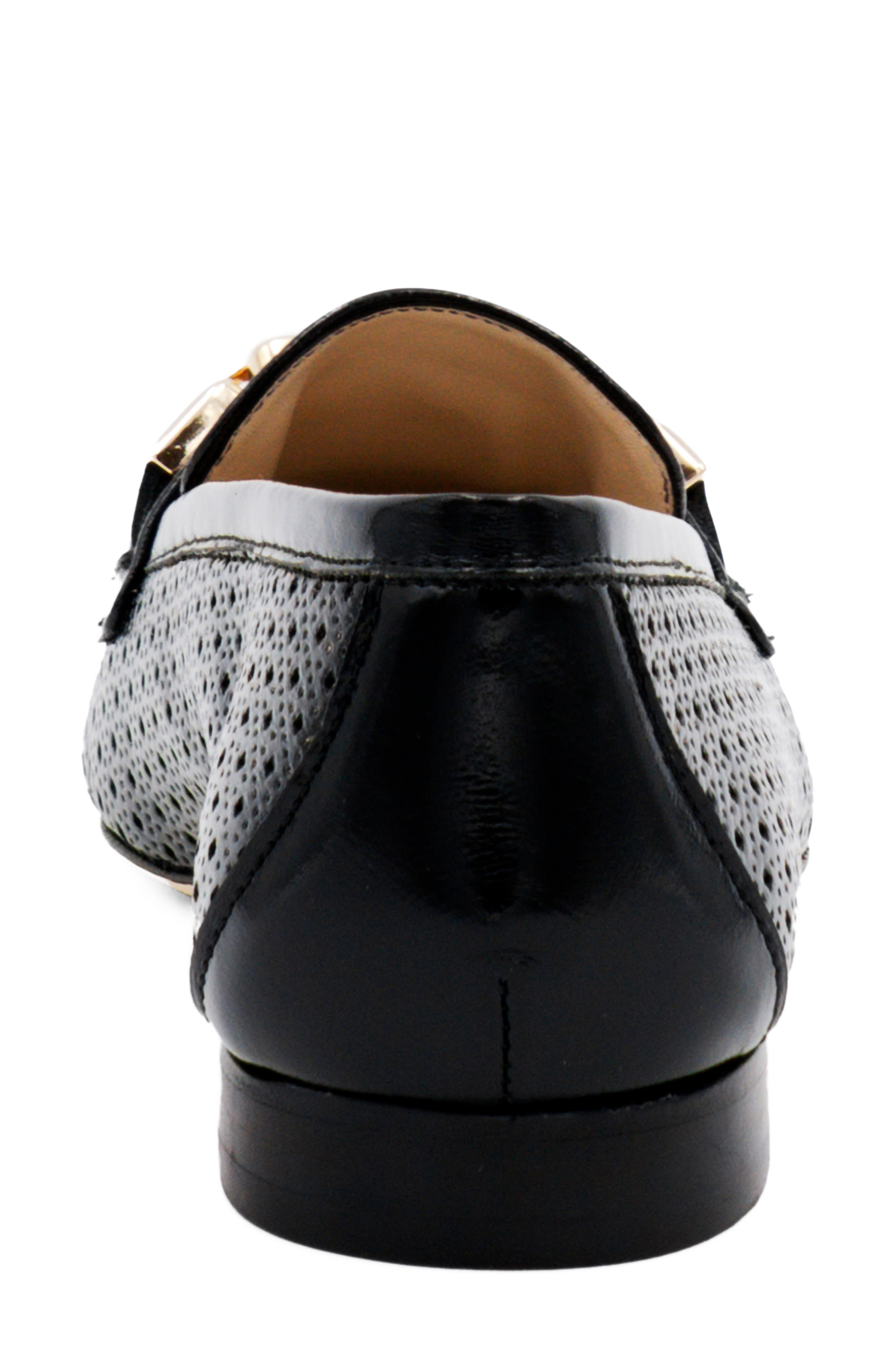 Amalfi by Rangoni Gabbanella Perforated Loafer, Alternate, color, Black Soft Paint
