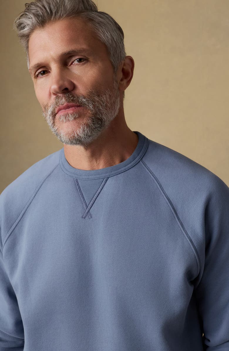 Faherty High Standard Organic Pima Cotton Blend Sweatshirt, Alternate, color, Flint