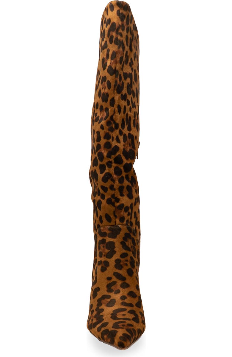 CHASE AND CHLOE Adonis Asymmetric Stiletto Boot, Alternate, color, Leopard
