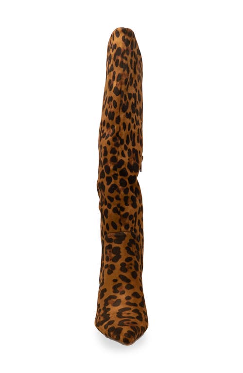 Chase & Chloe Chase And Chloe Adonis Asymmetric Stiletto Boot In Brown