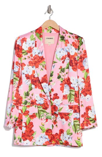 L Agence Gwyneth Floral Boyfriend Blazer