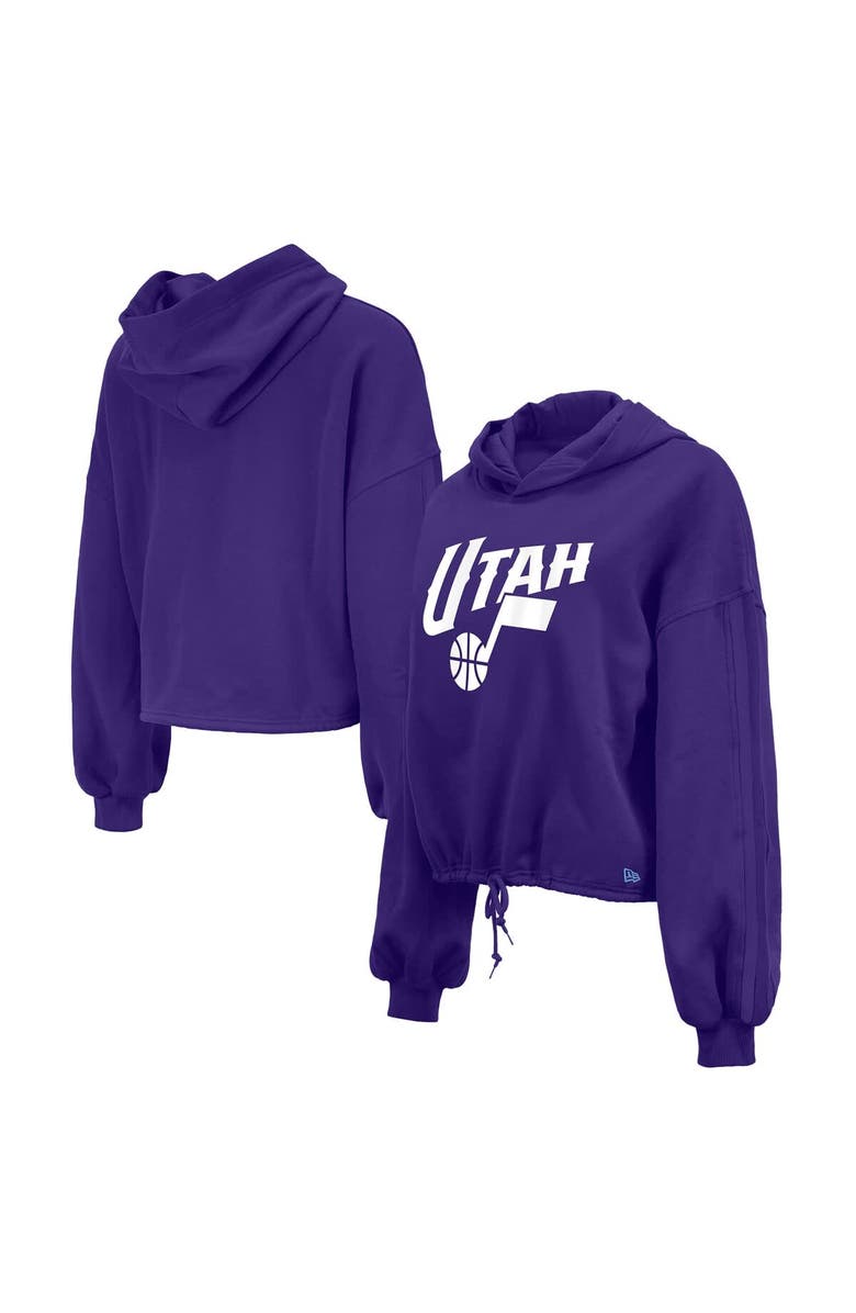 New Era Women's New Era Purple Utah Jazz 2024/25 City Edition Cropped Pullover Hoodie, Main, color, 