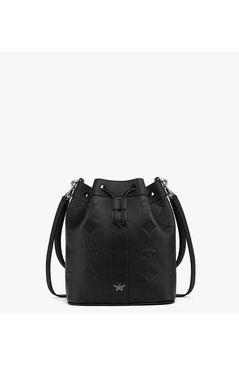 Medium Dessau Drawstring Bag in Maxi Monogram Leather