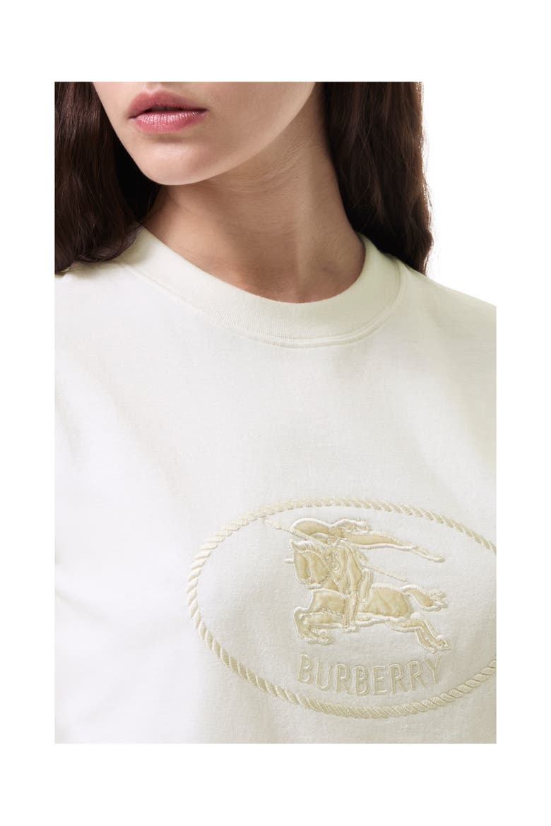 Knight Stamp Cotton T-shirt, Alternate, color, Chalk white
