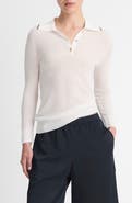 Vince Long Sleeve Cotton Polo Sweater