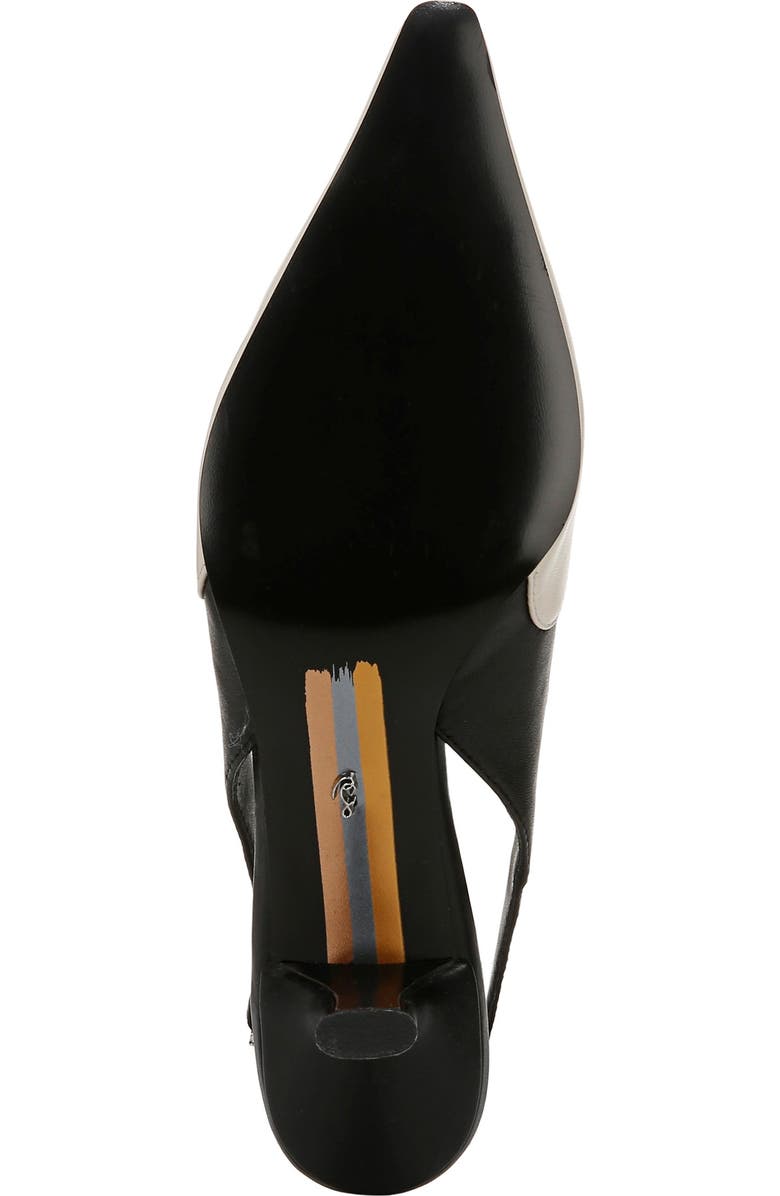 Sam Edelman Bayley Pointed Toe Slingback Pump, Alternate, color, Modern Ivory/Black