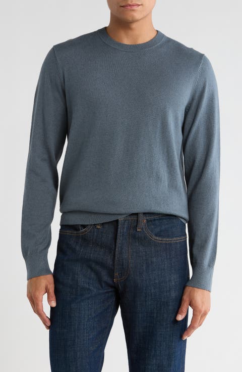 Organic Cotton & Cashmere Blend Crewneck Sweater