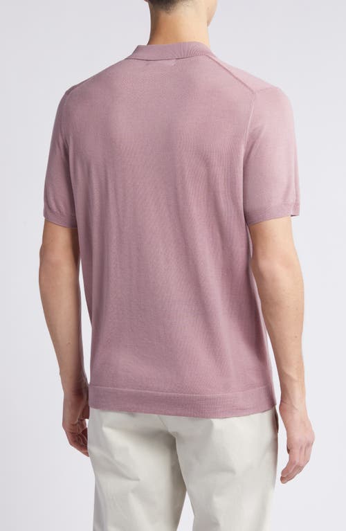 Nordstrom Wool & Silk Blend Polo Sweater In Pink Nostalgia