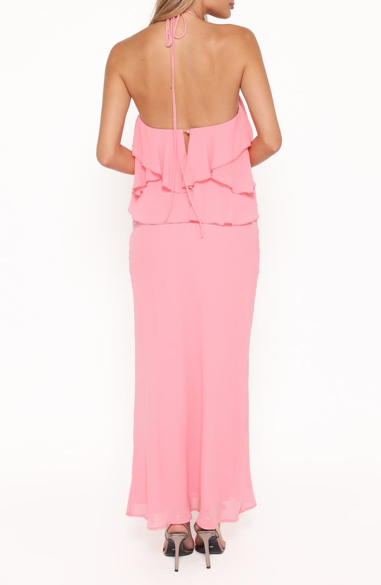 Petal & Pup Zorina Halter Maxi Dress, Alternate, color, Coral Pink