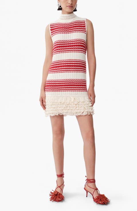 Moray Mock Neck Knitted Cotton Mini Dress