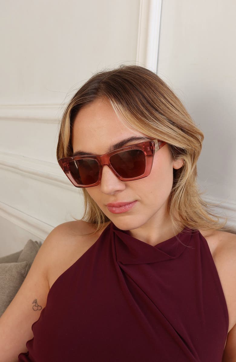 INDY Uptown Square Polarized Sunglasses, Alternate, color, Pink