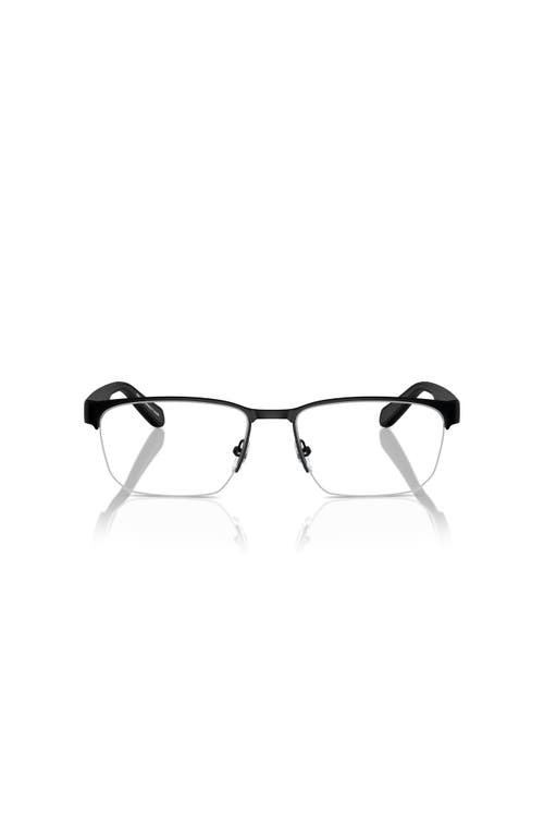 Emporio Armani 56mm Irregular Optical Glasses In Black