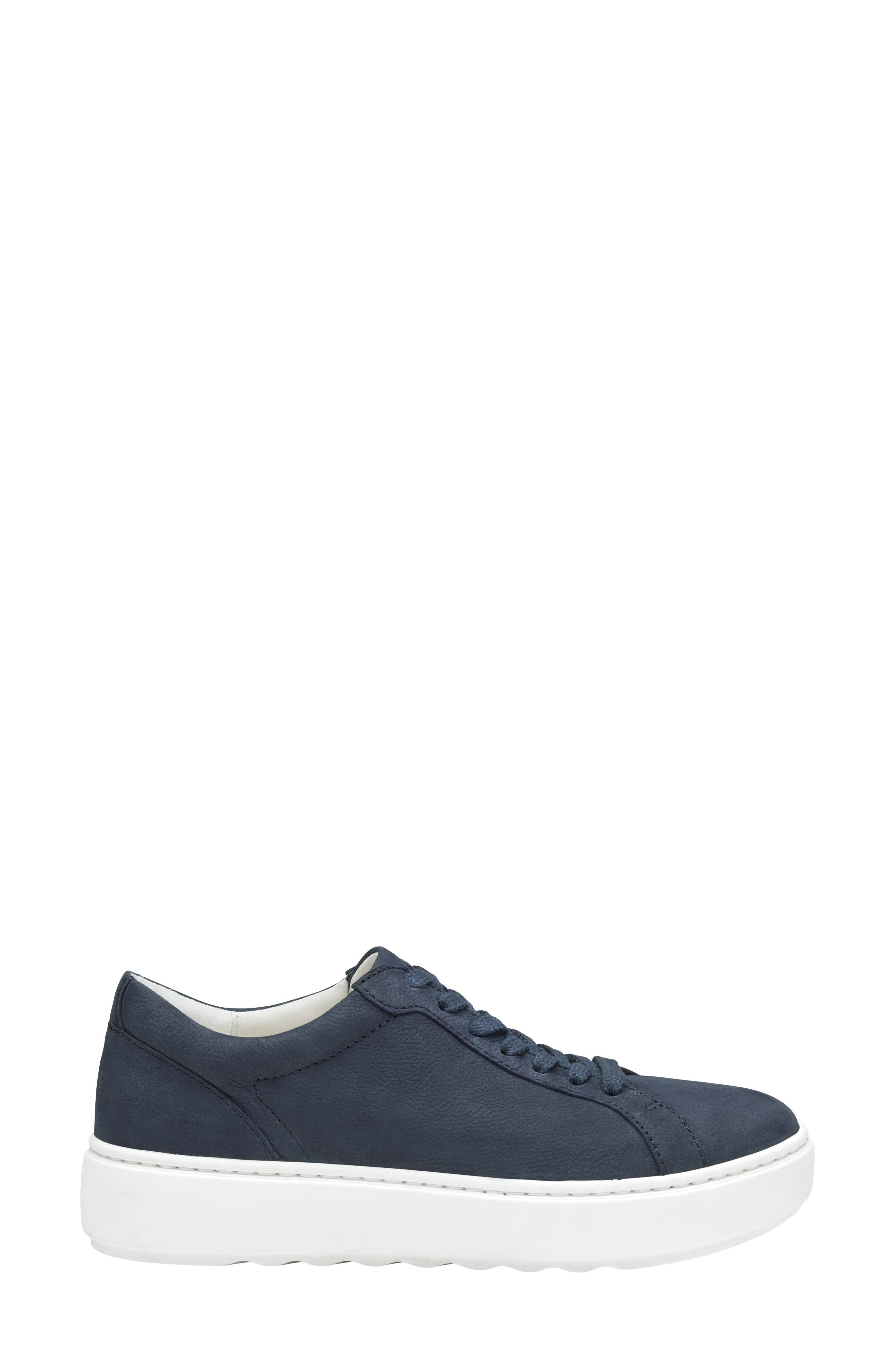 Johnston & Murphy Cammie Low Top Sneaker, Alternate, color, Navy Tumbled Nubuck