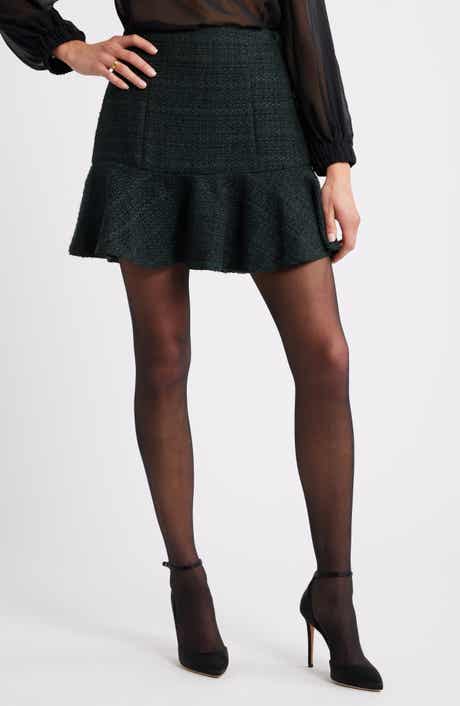 Treasure & Bond Flounce Tweed Miniskirt