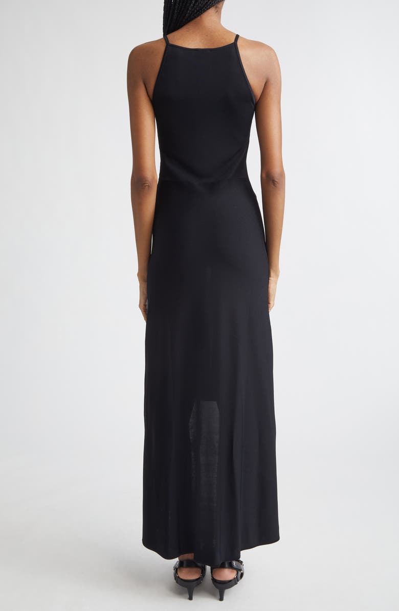 Courrèges Circle Edge Knit Dress, Alternate, color, Black