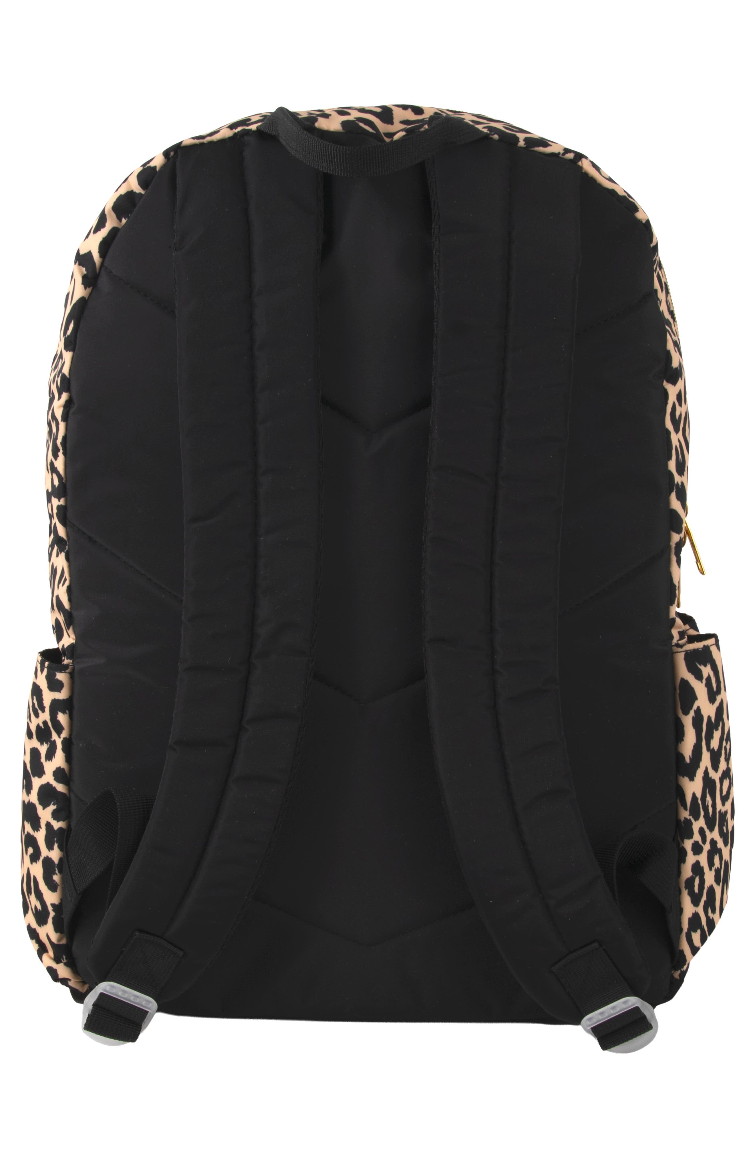 Kids' Leopard Print 3-Piece Backpack Set, Alternate, color, BLACK