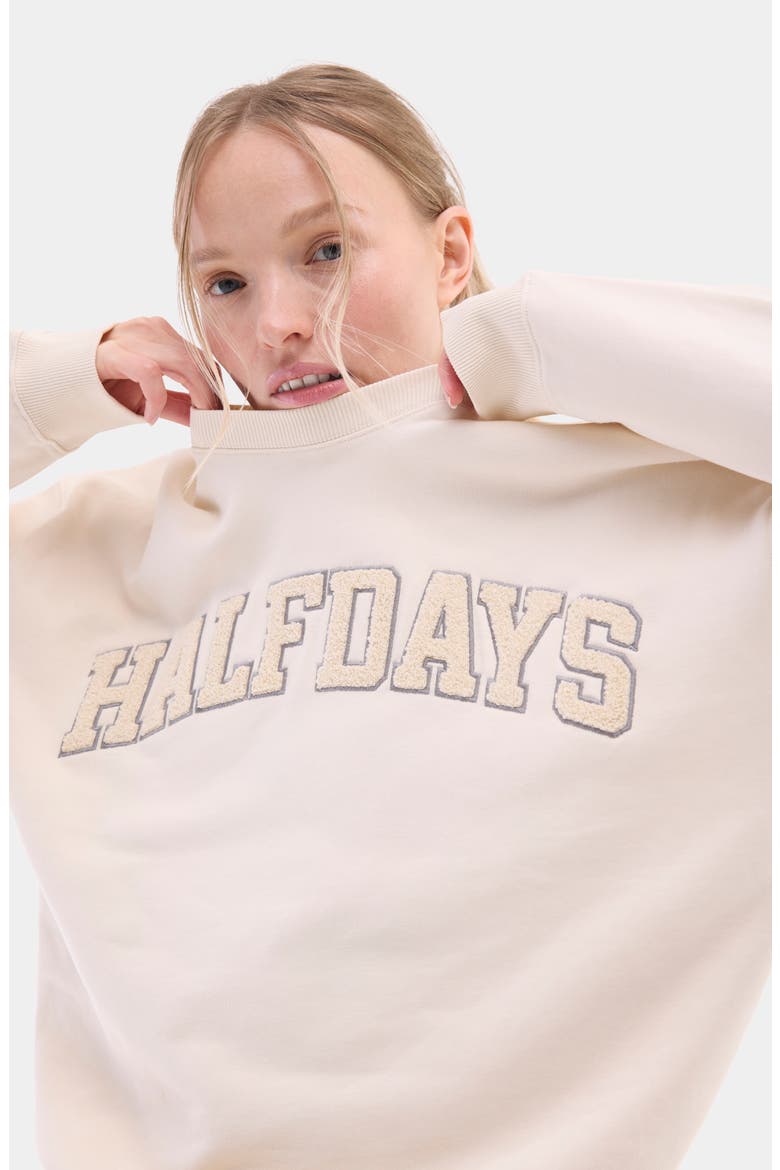 Cotton Graphic Sweatshirt, Alternate, color, OATMILK