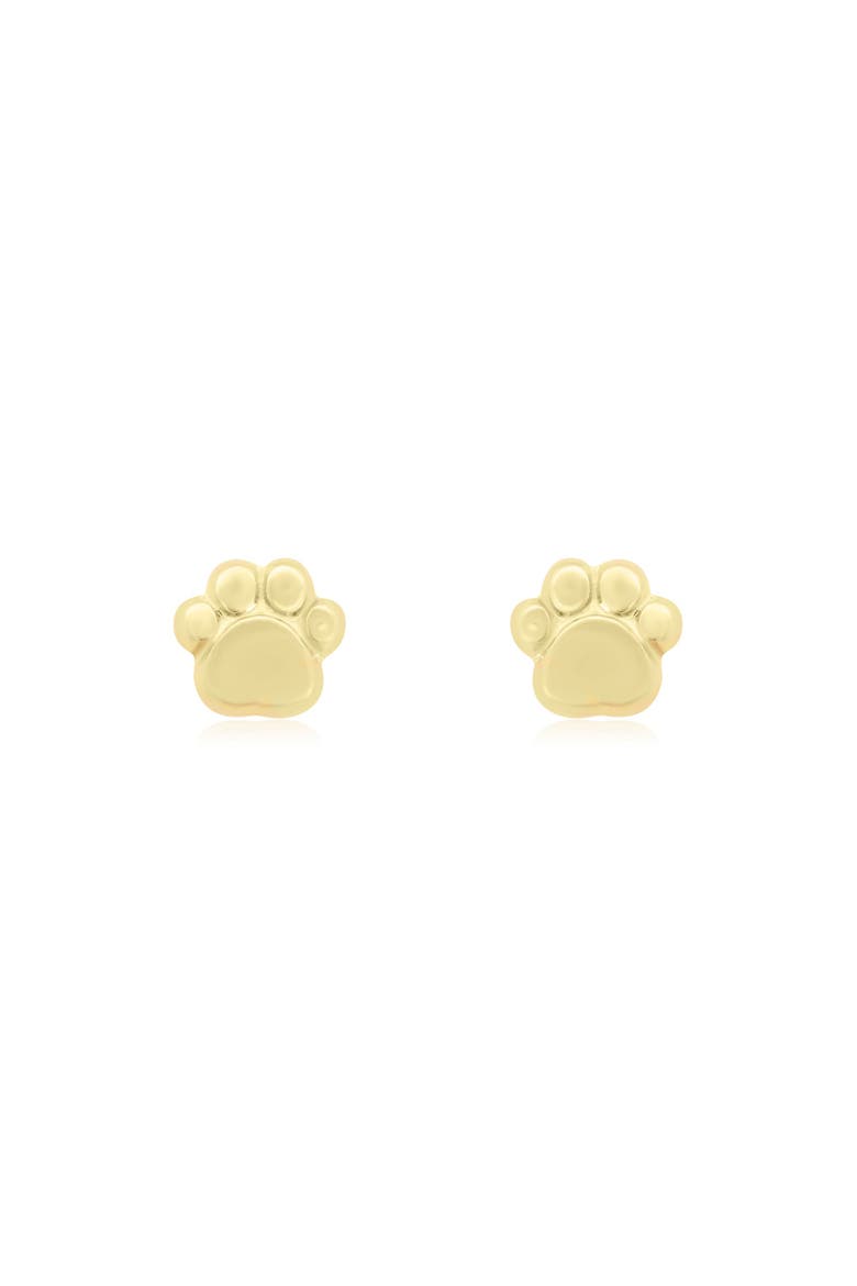 Baby Paw Screw Back Stud Earrings, Alternate, color, Yellow Gold