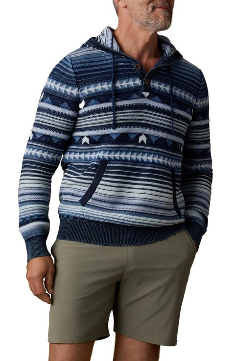 Geo Stripe Organic Cotton Hoodie