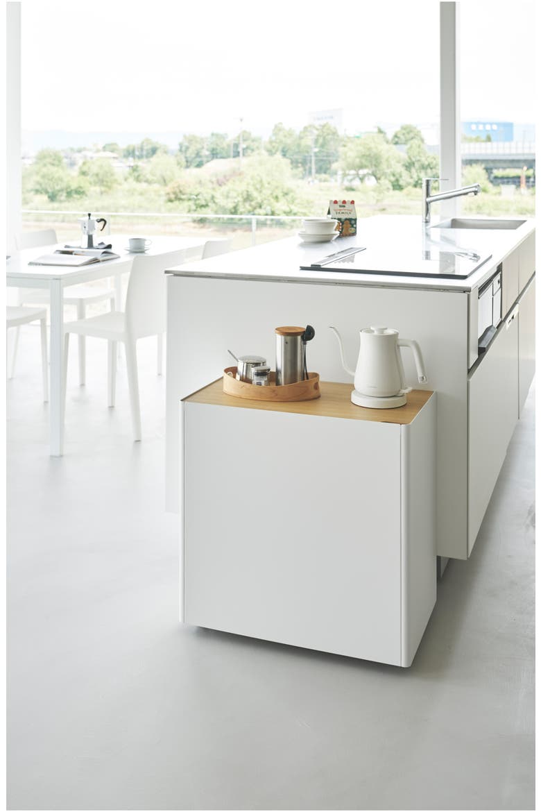 Mobile Hideaway Storage Cart, Alternate, color, WHITE