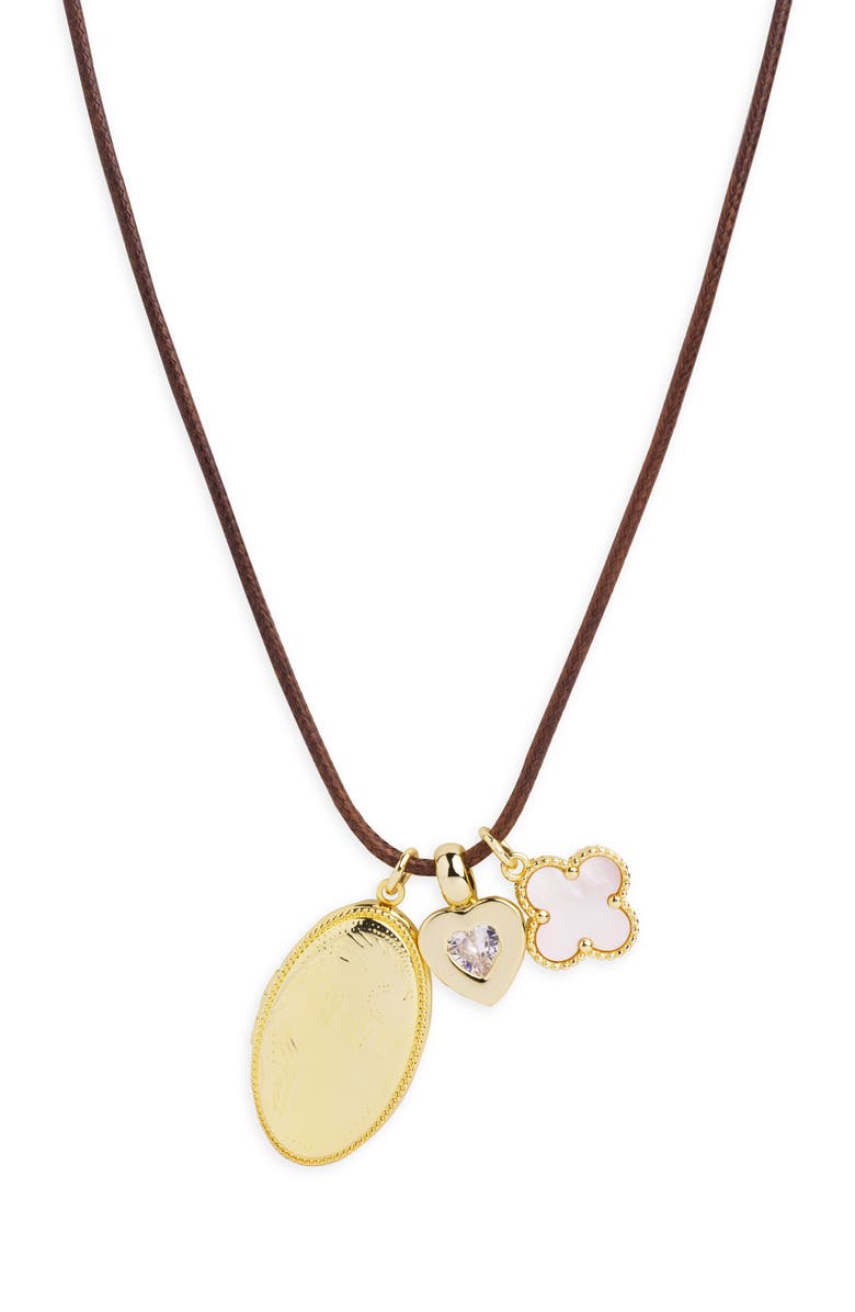 ARGENTO VIVO Charm Cord Locket Necklace, Main, color, Gold