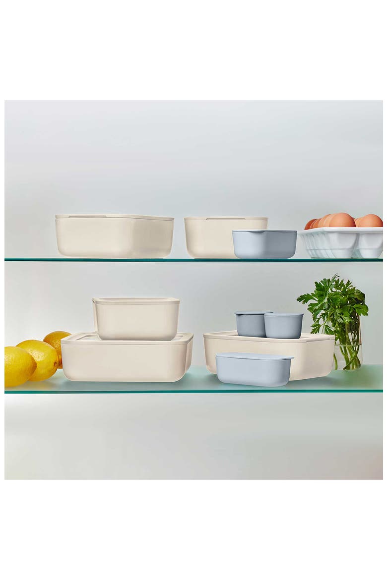 13-Piece Food Storage Glass Container Set, Alternate, color, CREAM
