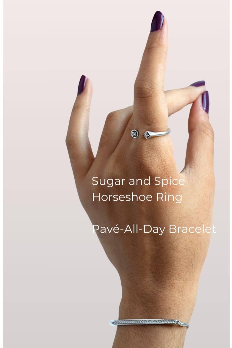 Sugar+Spice Horseshoe Ring, Alternate, color, Silver