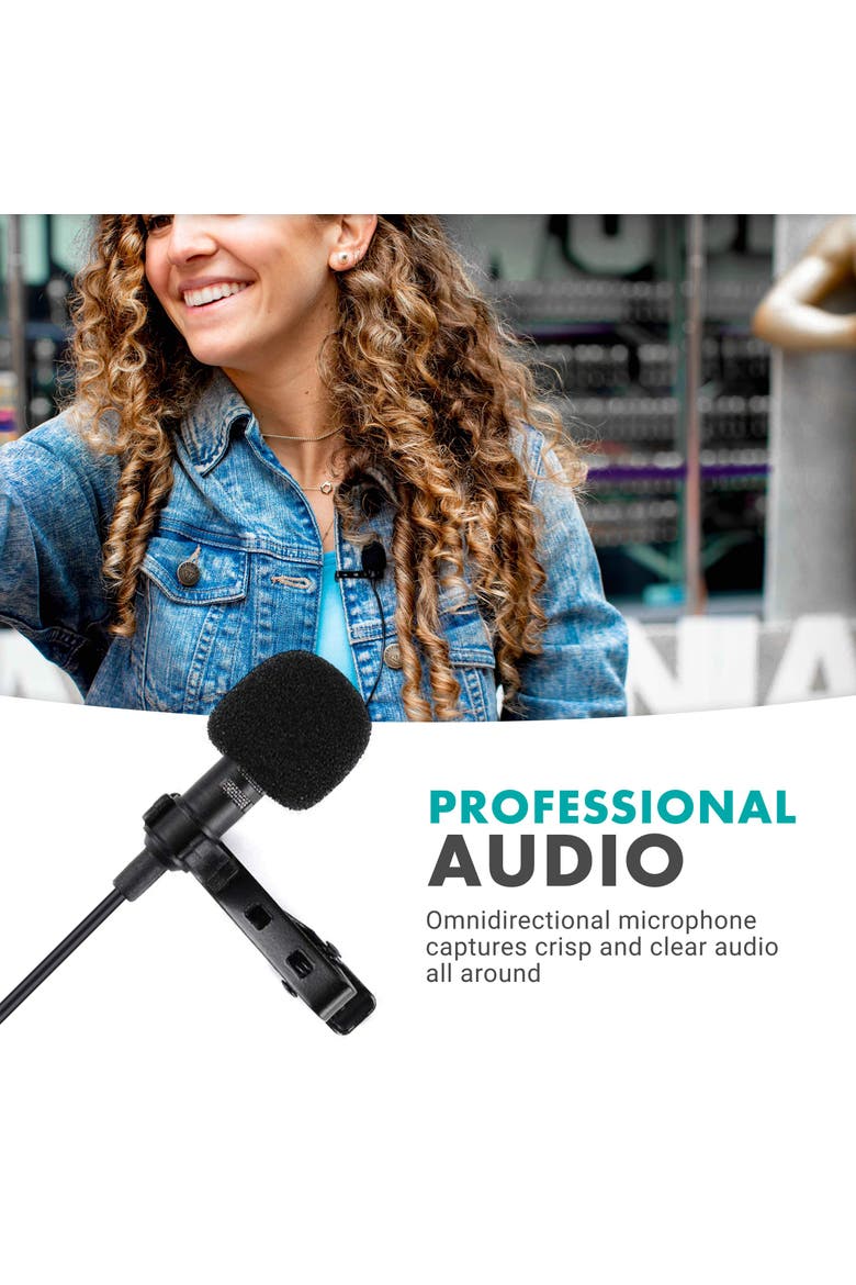 WMIC50 2.4GHz Wireless Lavalier Microphone System for Cameras, Alternate, color, Black