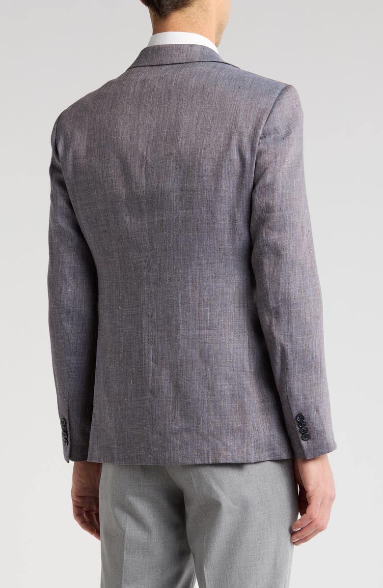 John Varvatos Star USA Solid Linen & Wool Sport Coat, Alternate, color, Blue