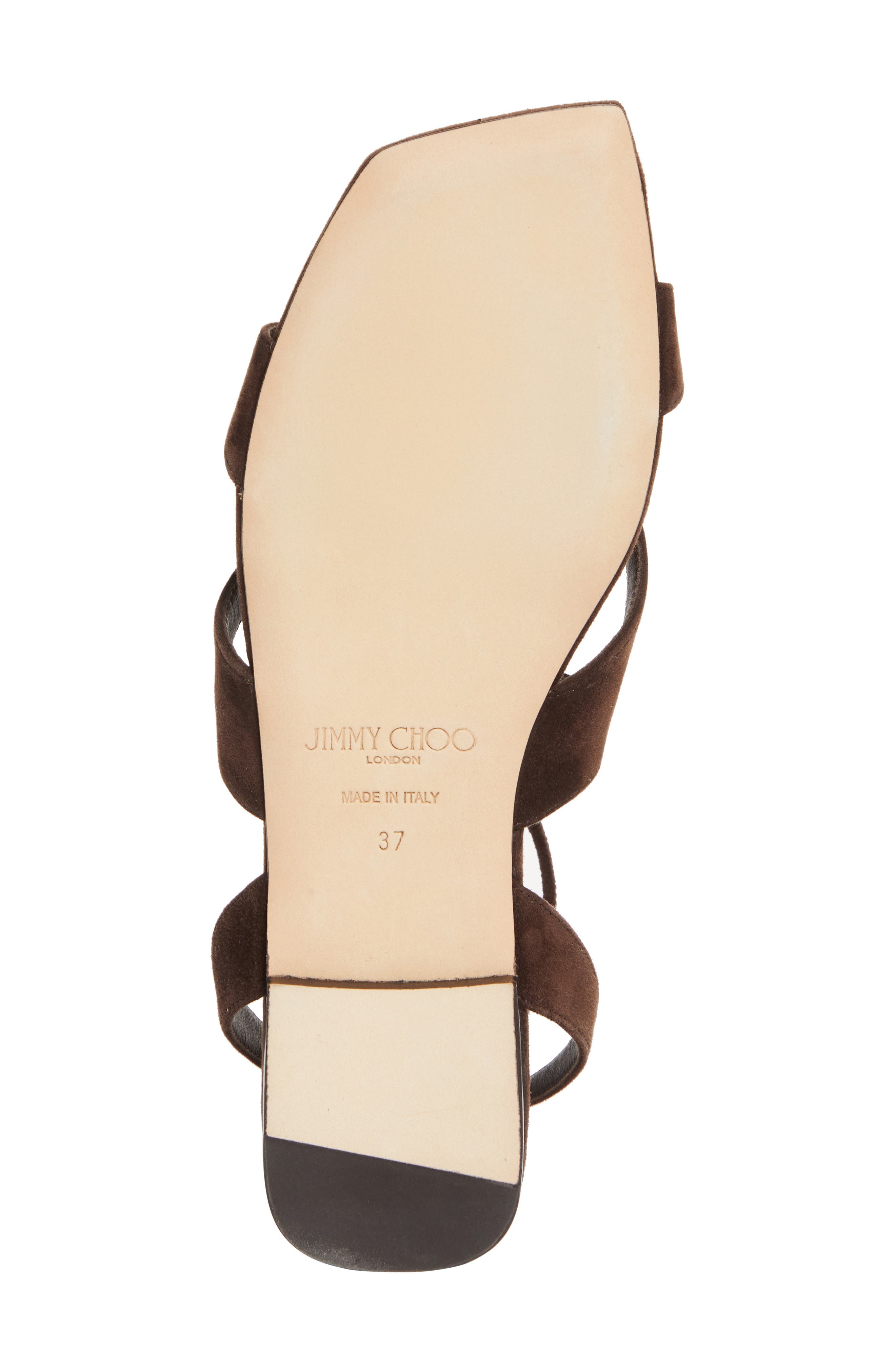 Jimmy Choo Ayla Sandal, Alternate, color, Chocolate