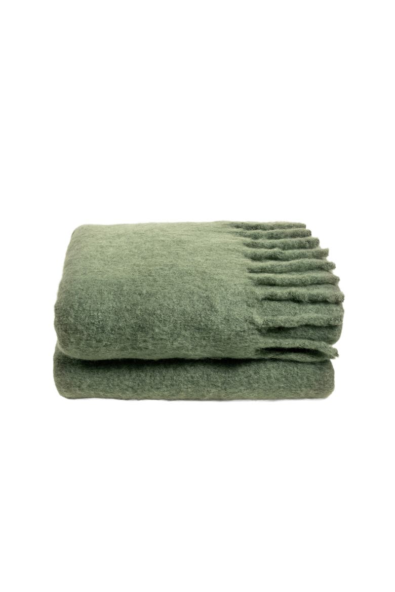 Ropar Fringed Acrylic Wool Throw 55X71 In, Alternate, color, Green