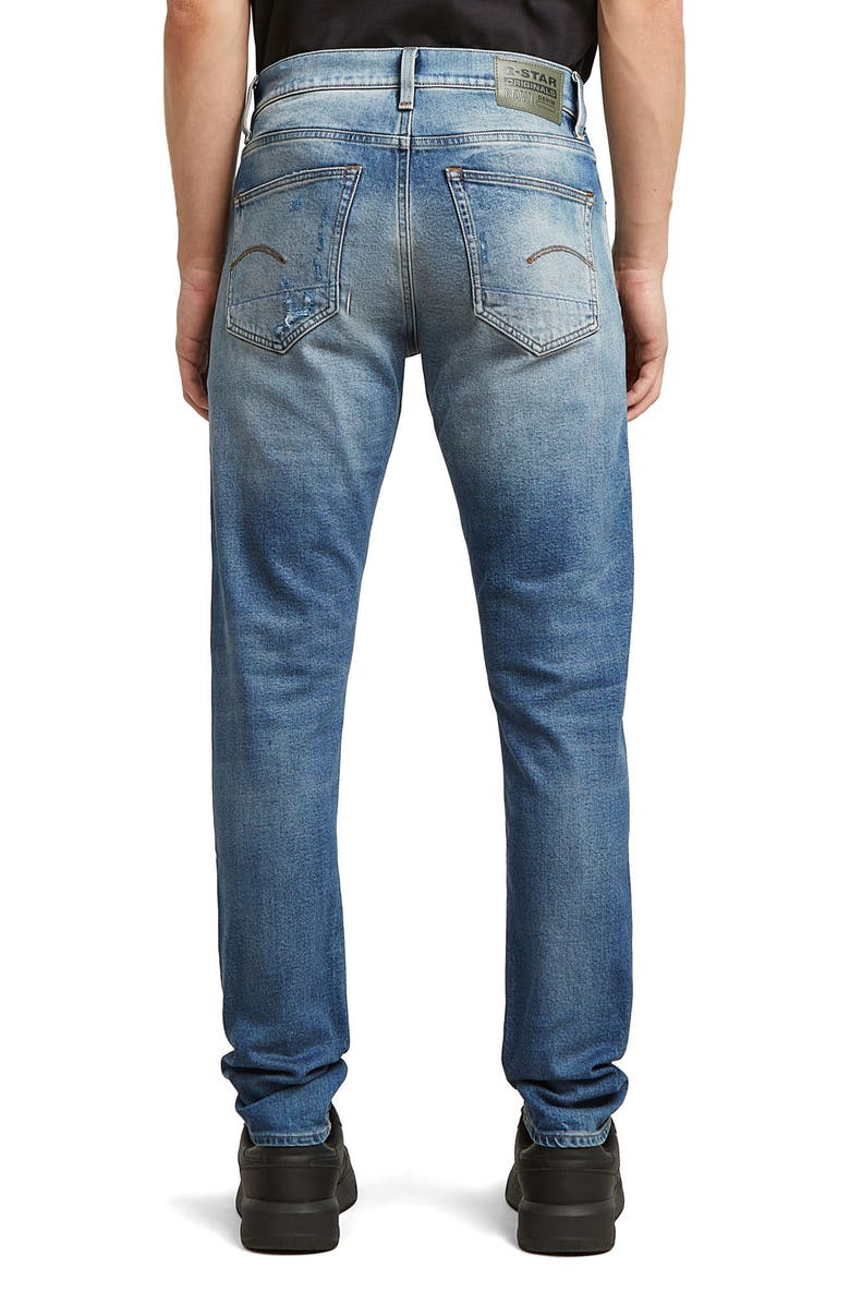 G-STAR 3301 Slim Fit Jeans, Alternate, color, Faded New Moon Restored