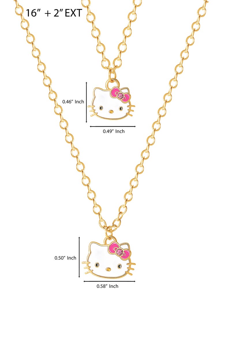 x Hello Kitty® Mommy & Me Necklaces, Alternate, color, GOLD AND WHITE